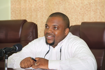 Member of the selection committee for the Nevis Island Administration/Medical University of the Americas Health Science Scholarship Mr. Ron Daniel at the announcement ceremony