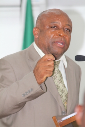 Deputy Premier of Nevis Hon. Hensley Daniel while he seconded an amendment to the Nevis Investment Promotion Agency Ordinance (No. 2 of 2008), at a sitting of the Nevis Island Assembly on Monday