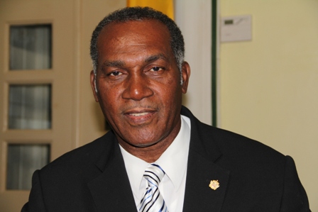 Premier of Nevis and Minister of Finance in the Nevis Island Administration Hon. Vance Amory delivering his first report on the state of the economy in Nevis