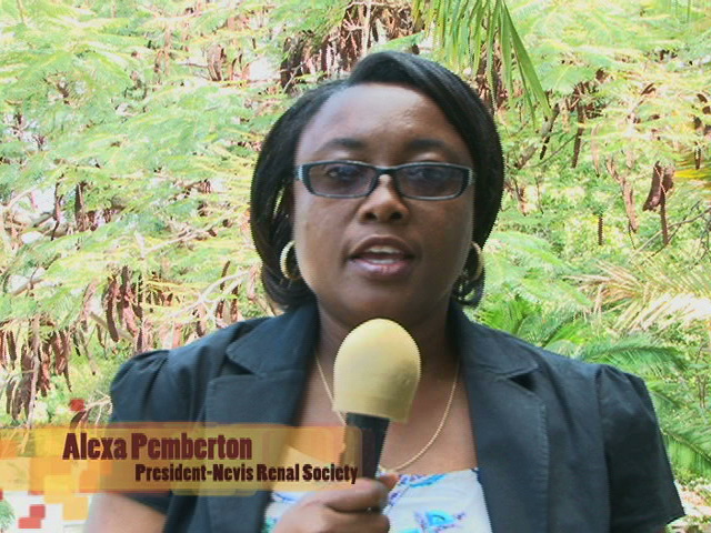 President of the Nevis Renal Society Mrs. Alexa Pemberton