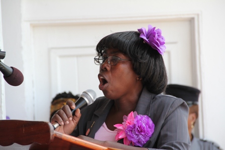 President of the Voices of Women (VOW) Inc., a Non Governmental Organisation on Nevis Ms. Gweneth Browne