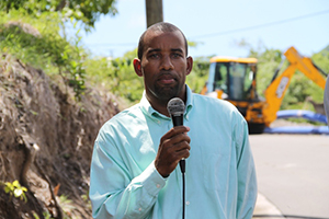 Roger Hanley Manager of the Nevis Water Department on sight at the Nevis Water Supply Enhancement Project on the Island Main Road at Maddens