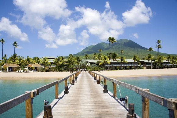 This photograph, of the Four Seasons Resort with Nevis Peak in the backdrop, was taken by Peter Phipp and accompanied the Sunday Times article with the caption “Nevis remains a laid-back West Indian gem”