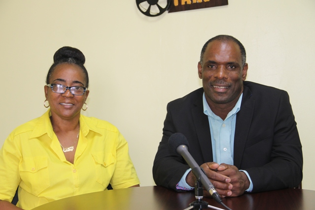Mr. Colin Dore, Permanent Secretary in the Ministry of Finance on Nevis and Mrs. Catherine Forbes, Development Officer in the Small Enterprise Development Unit in the Ministry of Finance