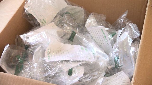 The assortment of breathing masks donated to the Alexandra Hospital by Mrs. Coleen June Howell-Emanuel, a Nevisian residing in the United States of America