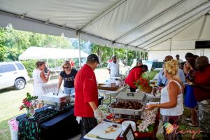 Patrons at the Nevis Tourism Authority’s 2017 Nevis Mango and Food Festival at Oualie (file photo)