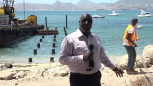 Hon Alexis Jeffers Deputy Premier of Nevis at Oualie Bay on August 22, 2018