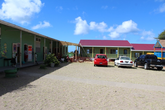 Where the old and new sections meet at the in the expansion project at the Ivor Walters Primary School on November 01, 2018