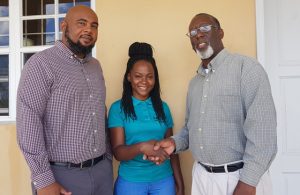 (L-r) Mr. Huey Sargeant, Marketing Chairman of the Culturama Committee; Ms. Verneen Williams, winner of the Culturama Secretariat’s 2019 Nevis Culturama Festival Slogan Competition and Mr. Abonaty Liburd, Executive Director of the Culturama Secretariat on February 11, 2019