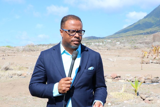 Hon. Mark Brantley, Premier of Nevis at New River on April 23, 2019