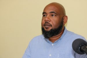 Mr. Huey Sargeant, Permanent Secretary in the Ministry of Agriculture speaking to the Department of Agriculture on May 01, 2019