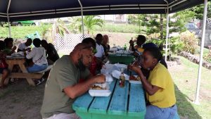 A section of patrons at the Jessups Seafood Fiesta 2019 at Jessups Village on May 06, 2019, an activity on the Ministry of Tourism’s Exposition Nevis 2019 calendar