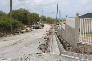 Drain under construction in the Craddock Road Rehabilitation Project on July 23, 2019  