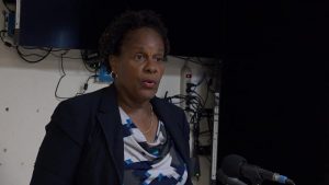 Dr. Judy Nisbett, Medical Officer of Health in the Ministry of Health on Nevis, delivering remarks at the opening ceremony of the Mass Casualty Management System Training session hosted by the Ministry of Health andthe Pan American Health Organisation at the Nevis Disaster Management Department’s Emergency Operations Centre at Long Point on August 19, 2019 