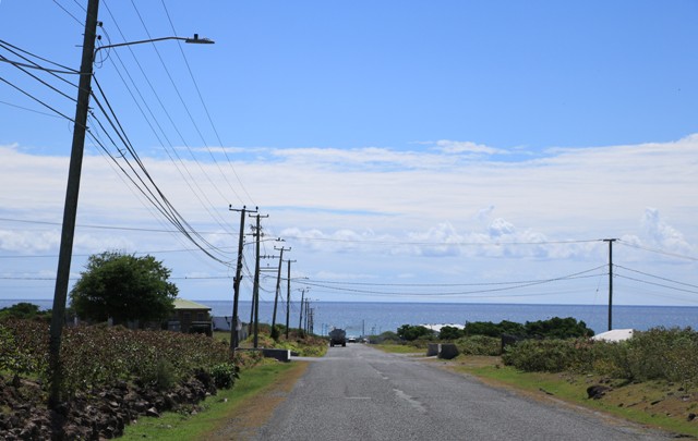 The LED lighting installed along the Long Point road in the Nevis Electricity Company Limited’s Street Lighting Replacement Project