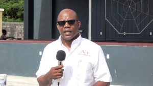 Mc Clevon Tross of Gingerland at the multi-purpose facility at Gingerland on November 25, 2019