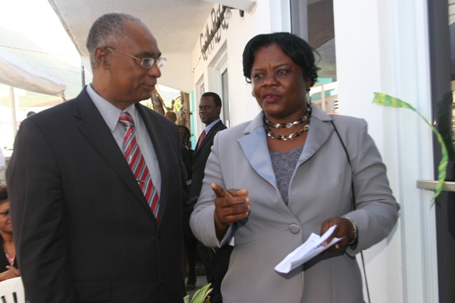 Hon. Joseph Parry, former Premier of Nevis, and his wife Mrs. Myrthlyn Parry at the commissioning of the Eastern Caribbean Supreme Court Mediation Centre in Nevis on January 08, 2008