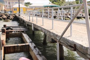 The tender pier at the Charlestown Port on December 02, 2019, before demolition in a Nevis Island Administration project to refurbish the facility