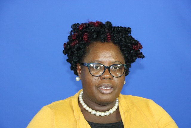 Hon. Hazel Brandy-Williams, Junior Minister of Health in the Nevis Island Administration delivering an address to mark World Health Day on April 07, 2020
