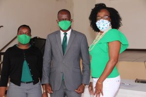 Mr. Eric Evelyn of the Concerned Citizens Movement moments after he was nominated on May 27, 2020, at the David Freeman Centre of Excellence by Mrs. Deslyn Evelyn of Hanley’s Road and Mr. Berley R. Walwyn of Hardtimes to contest the general elections in Constituency No.10  on June 07, 2020