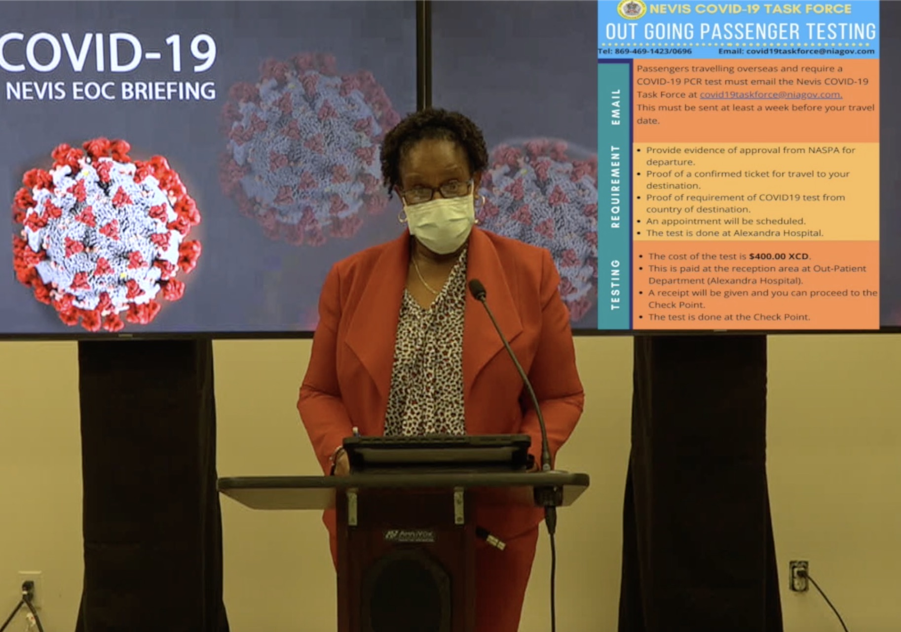 Dr. Judy Nisbett, Chair of the Nevis COVID-19 Task Force