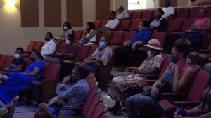 A section of participants at the first COVID-19 sensitization training session on July 27, 2020 at the Nevis Performing Arts Centre, hosted by the Ministry of Tourism in collaboration with the Nevis Tourism Authority and the Ministry of Health
