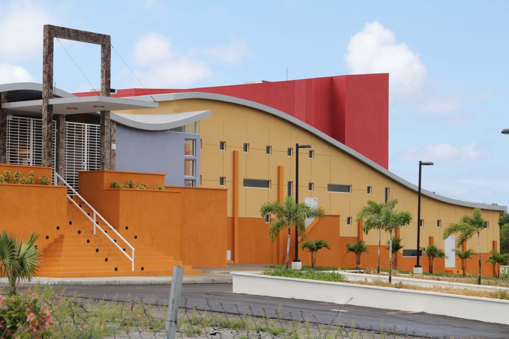 Nevis Performing Arts Centre at Pinney’s Estate, the venue for the series of COVID-19 sensitization sessions for all employees in the Hospitality Industry on Nevis hosted by the Ministry of Tourism in collaboration with the Nevis Tourism Authority and the Ministry of Health