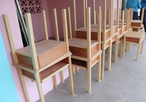 New single desks manufactured by Superior Interiors for public schools to accommodate new physical distancing guidelines