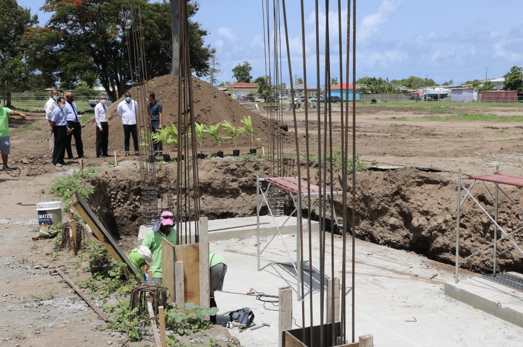 Officials from the Nevis Island Administration and the Embassy of the Republic of China (Taiwan) in St. Kitts and Nevis touring the St. Kitts and Nevis Pinney’s Beach Park Project on September 15, 2020