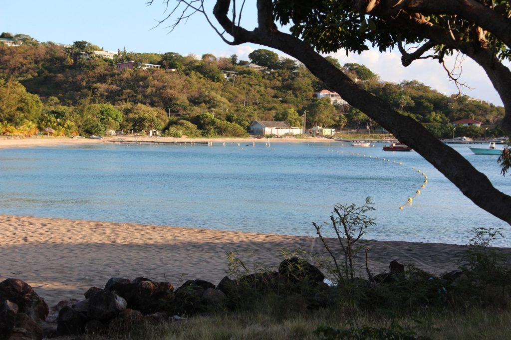 Marked swim zone off limits to jet skis and motorized vessels at Oualie Beach