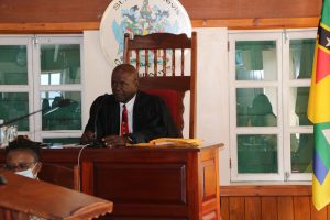 Hon. Farrel Smithen, Speaker of the Nevis Island Assembly during the delivery of the Budget Address by Hon. Mark Brantley, Premier of Nevis and Minister of Finance at  a sitting of the Assembly on December 08, 2020