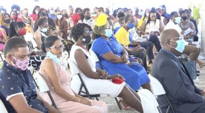 Parents and well-wishers in attendance at the Charlestown Secondary School 2020 Graduation Ceremony at the Nevis Cultural Village on December 08, 2020