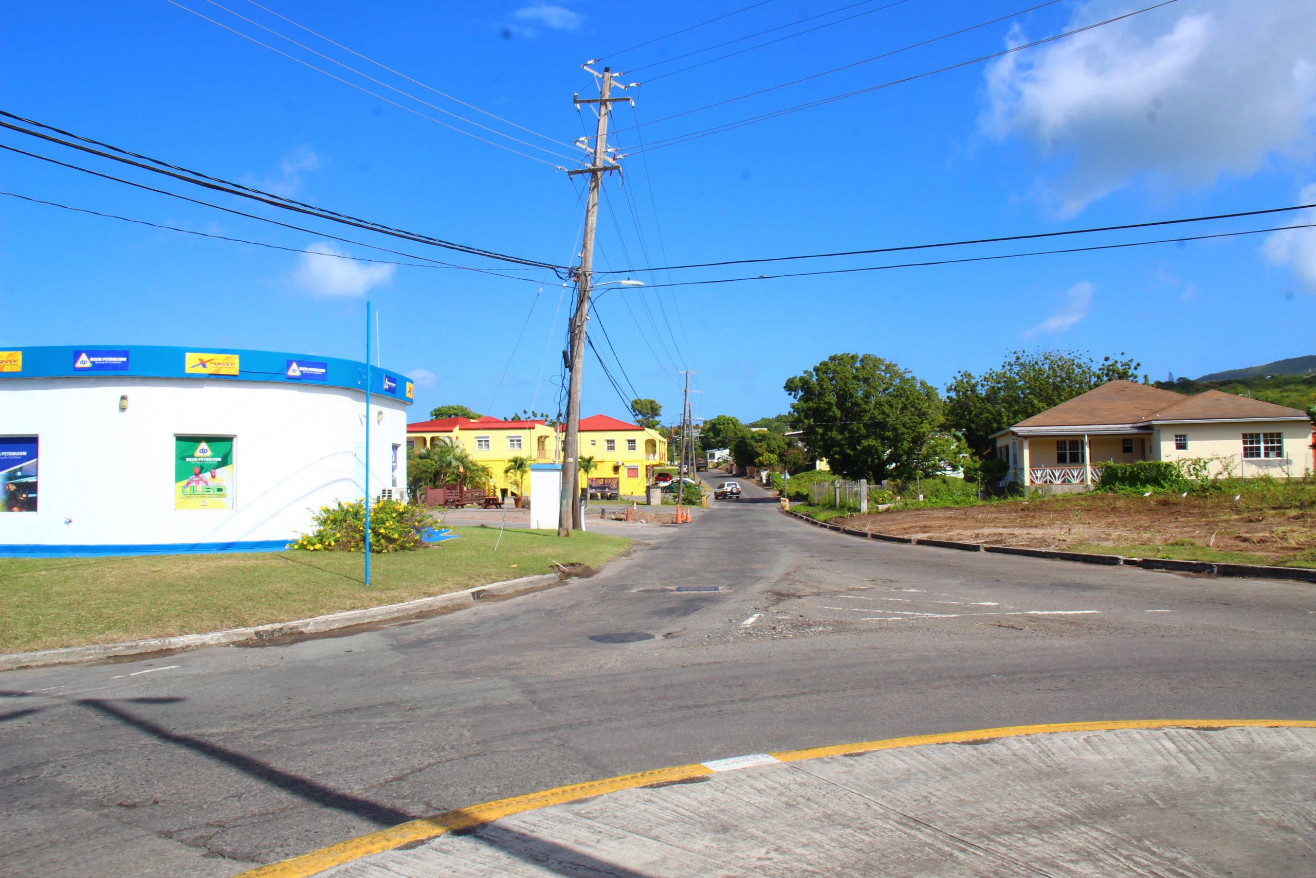 A section of Pump Road from the roundabout on the Island Main Road on February 04, 2021, slated for resurfacing by the Public Works Department