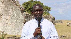 Mr. John Hanley, Permanent Secretary in the Ministry of Tourism speaking to the Department of Information recently at Fort Charles