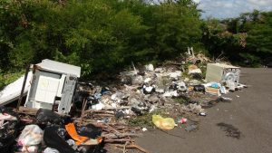An Illegal dumping site in Nevis (file photo) 