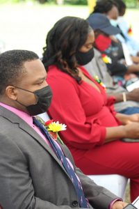Mr. Troy McKoy and his wife in attendance at the awards ceremony at Government House on September 20, 2021, on the occasion of the 38th Anniversary of Independence of St. Christopher and Nevis