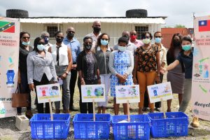 Stakeholders in the Nevis Tourism Authority’s Sustainable Project on October 13, 2021 at the launch at Long Point 