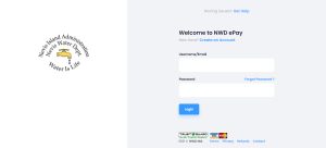 The Nevis Water Department’s ePay login page 