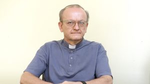 Fr. Piotr Palowski, Chairman of the Nevis Christian Council at the Department of Information on November 23, 2021