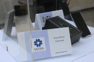 Some of the electronic products on display at the Taiwan Expo in St. Kitts and Nevis at the Malcolm Guishard Recreational Park at Pinney’s on December 20, 2021