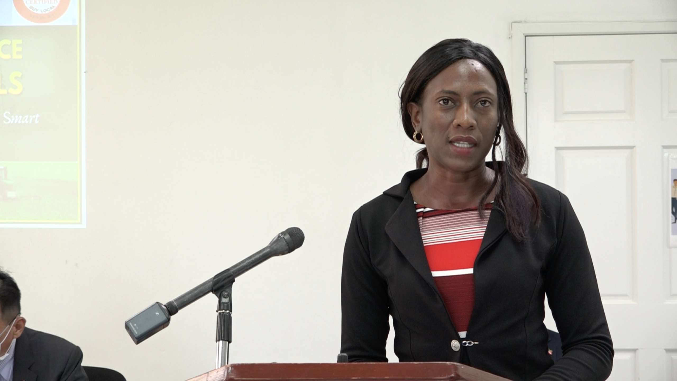 Ms. Shelisa Martin-Clarke, Permanent Secretary in the Ministry of Health and Gender Affairs, at the Opening Ceremony for the Ministry’s Agri-preneur Conference, in collaboration with the Ministry of Agriculture at the GMBC Building on August 23, 2022