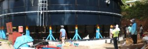 new tank 1 Nevis Island Administration finances the construction of a new 500,000-gallon water storage tank in the Stoney Hill